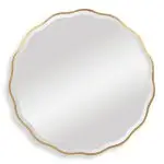 Aneta Round Mirror, Gold