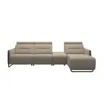 Stressless® Emily Steel 2 seater + Center + Long Seat (M) (with 1 Power seat)