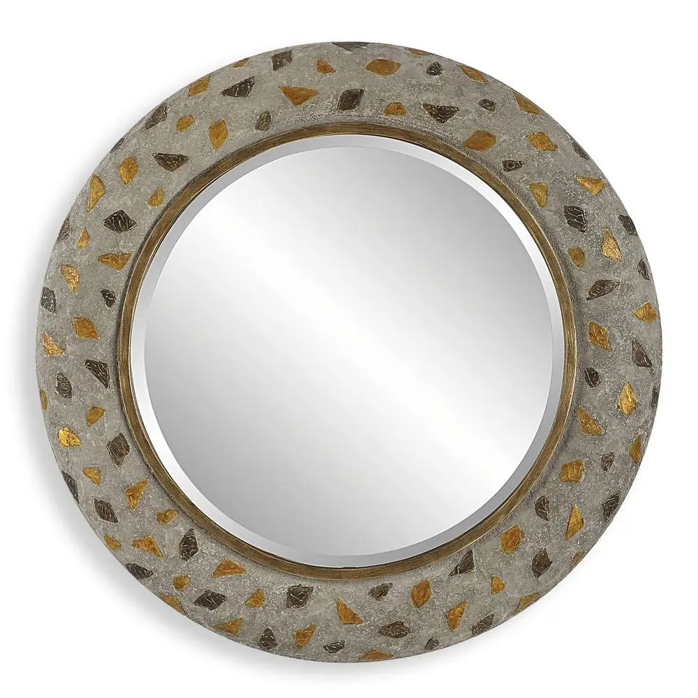 e367d6cff3dee2651c54c7b72d3ef9dc Copper Terrazzo Round Mirror - Image 1