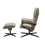 Stressless® Admiral (M) Cross Base Recliner with Ottoman - Image 3