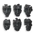 Self-portrait Wall Decor, Gray, S/6