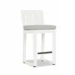 Newport Counter Stool in Cast Silver, No Welt